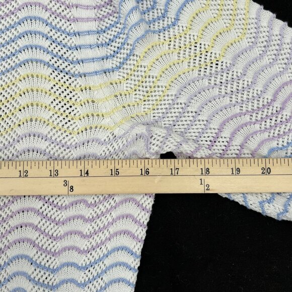 Loft Women's Small Multicolor Knit Sweater 81% Cotton Viscose Lightweight Pastel - Picture 4 of 8